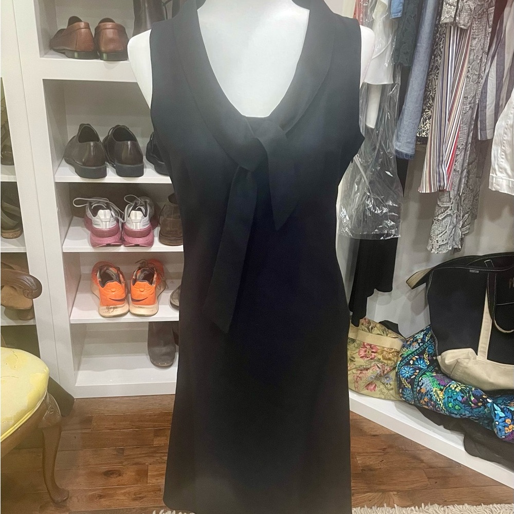 Sarah Spencer Black Sheath Linen dress